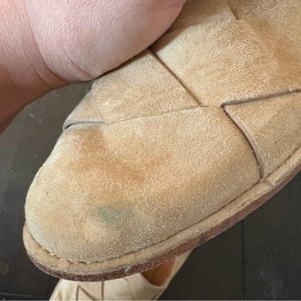 Aerin‎ for Anthro Sahara Hawley Suede Leather Woven Loafers Flats 7.5